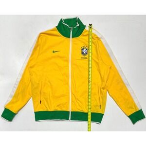 Nike Brazil CBF Track Jacket XL Soccer Football Training Zip‎ Yellow